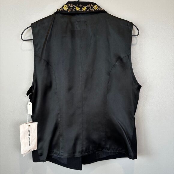 Vintage Nwt Lizwear Embellished Vest Womens Size 8 - Picture 2 of 6